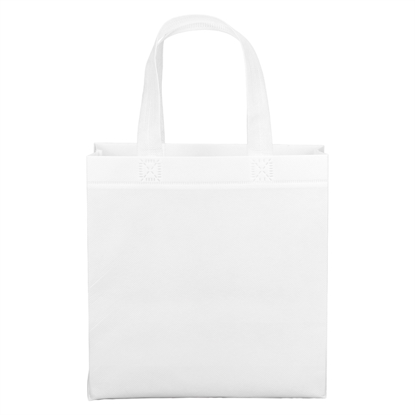 Laminated Non-Woven Tote with lay-flat side and bottom gussets.... from ASI 37940 Bag Makers Inc
