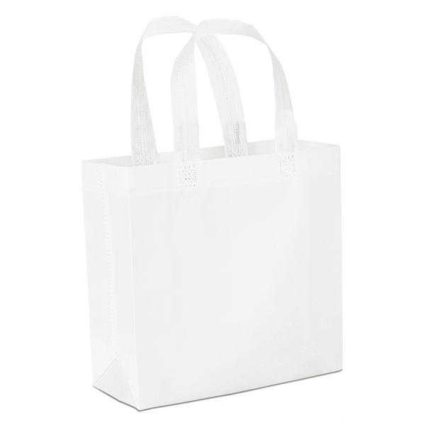 Laminated Non-Woven Tote with lay-flat side and bottom gussets.... from ASI 37940 Bag Makers Inc