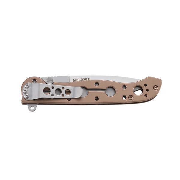 M16® - 03BS Bronze Knife. Sandvik 12C27 blade steel retains an... from ASI 45993 Columbia River Knife & Tool / CRKT