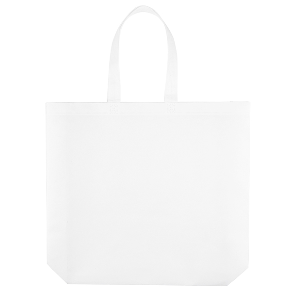 Laminated Non-Woven Tote with lay-flat side and bottom gussets.... from ASI 37940 Bag Makers Inc