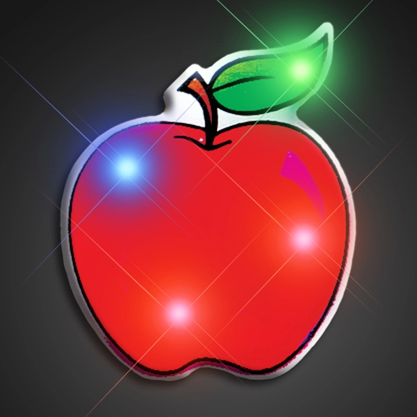 Blank or Imprinted. Red apple body light pin with military clutch.... from ASI 34194 ALightPromos / Alight Promotional Products