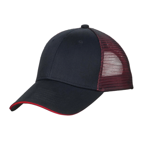 Port Authority Double Mesh Snapback Sandwich Bill Cap.... from ASI 84863 SanMar