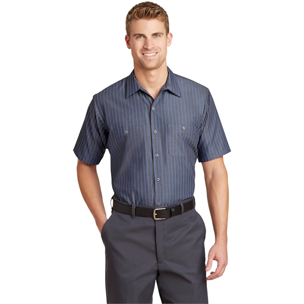 Red Kap - Short Sleeve Striped Industrial Work Shirt.... from ASI 84863 SanMar