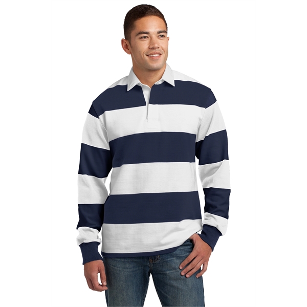 Sport-Tek Classic Long Sleeve Rugby Polo.... from ASI 84863 SanMar