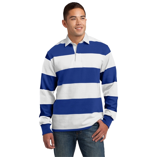 Sport-Tek Classic Long Sleeve Rugby Polo.... from ASI 84863 SanMar