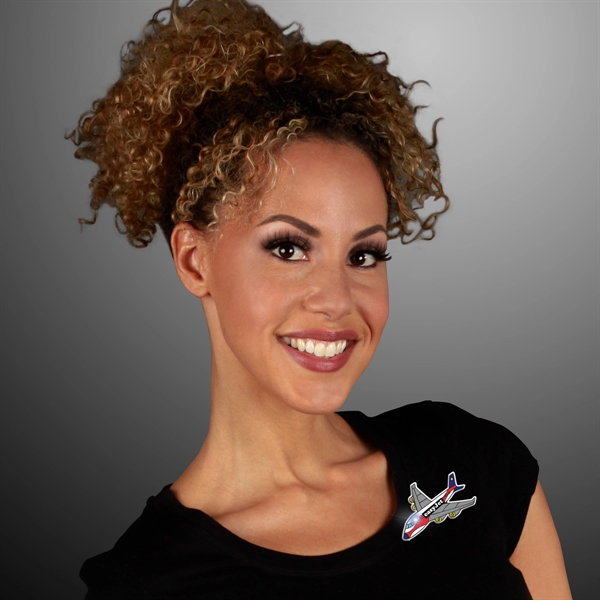 Airplane Flashing Pins. Blank.... from ASI 34194 ALightPromos / Alight Promotional Products