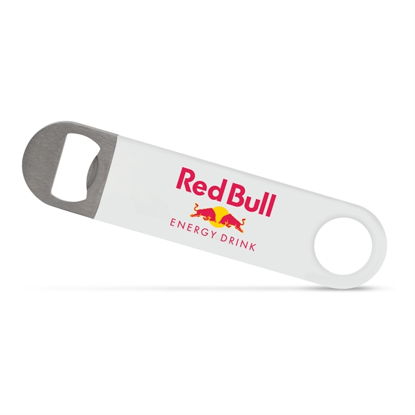 Professional 5 inch stainless steel flat pocket bottle opener. Available coated... from ASI 34040 Alexander Mfg Co