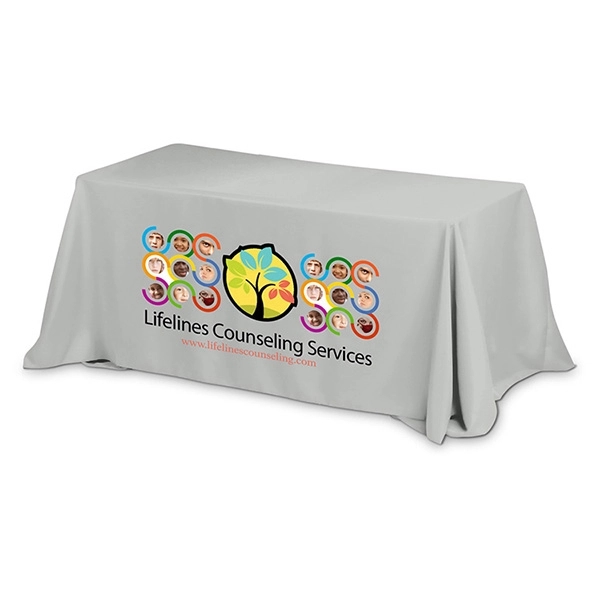 3-sided table cover made of polyester fabric; fits a 6 foot... from ASI 62660 Innovation Line