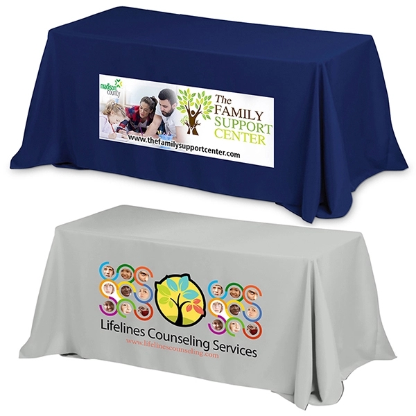 3-sided table cover made of polyester fabric; fits an 8 foot... from ASI 62660 Innovation Line