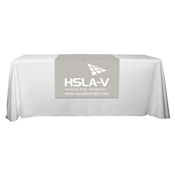 30"W x 60"L table runner made of polyester fabric with customization.... from ASI 62660 Innovation Line