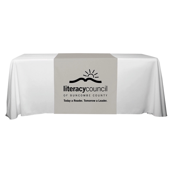 30"W x 90"L table runner made of polyester fabric with customization.... from ASI 62660 Innovation Line