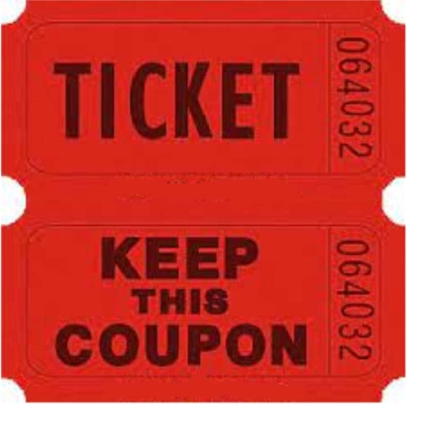 Double roll 2000 tickets per roll stock design.... from ASI 57713 Glow Promotions / Glow Promotions