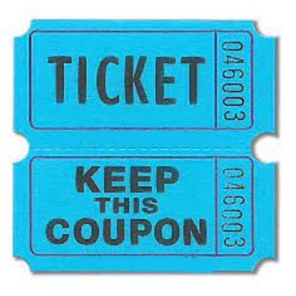 Double roll 2000 tickets per roll stock design.... from ASI 57713 Glow Promotions / Glow Promotions