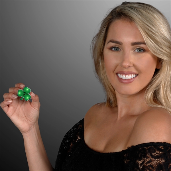 Blank or imprinted. Blinky green shamrock lights.... from ASI 34194 ALightPromos / Alight Promotional Products