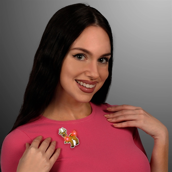 Officially licensed Rudolph the Red Nosed Reindeer flashing pins. Blank.... from ASI 34194 ALightPromos / Alight Promotional Products