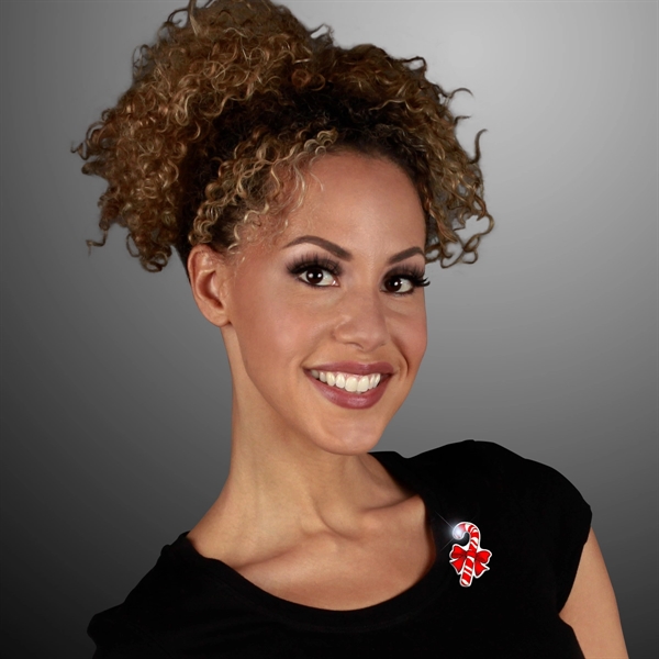 LED Candy Cane Christmas Pin; Blank pricing... from ASI 34194 ALightPromos