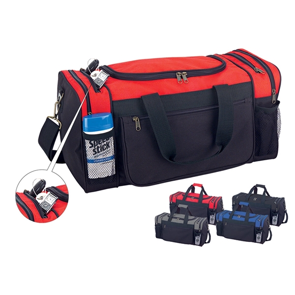 This duffle bag has a large zippered main compartment, mesh side... from ASI 34800 Alstar Creations