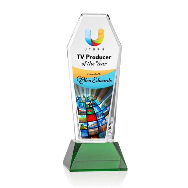 Romford VividPrint™ Award on Base - Green... from ASI 84592 St Regis Group / St Regis