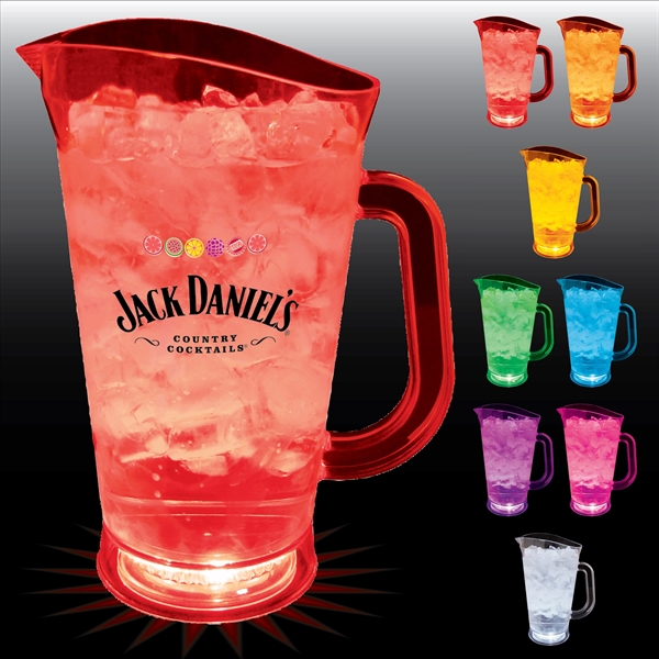 70 oz. Light-Up Textured Plastic Pitcher w/handle. 5 LED Lights, 6... from ASI 61952 Howw Mfg Co Inc / Howw USA