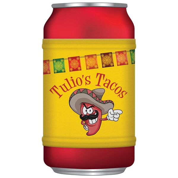 Full custom, full color stretch wrap for aluminum cans.... from ASI 80228 Quinn