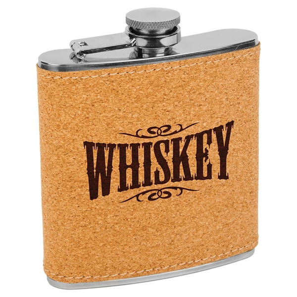 Stainless steel hip flask that holds 6 ounces and comes with... from ASI 72657 Active Life Promo / Apres Ski Ingrain