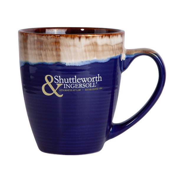 17-ounce color-dipped ceramic coffee mug with glossy exterior and C-shaped handle.... from ASI 62088 IDProductsource