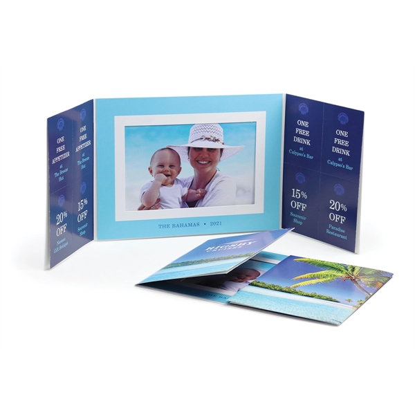 Coupon Gatefold Photo Folders w/full color, full coverage digital imprint on... from ASI 95280 Warwick Publishing Co / Warwick