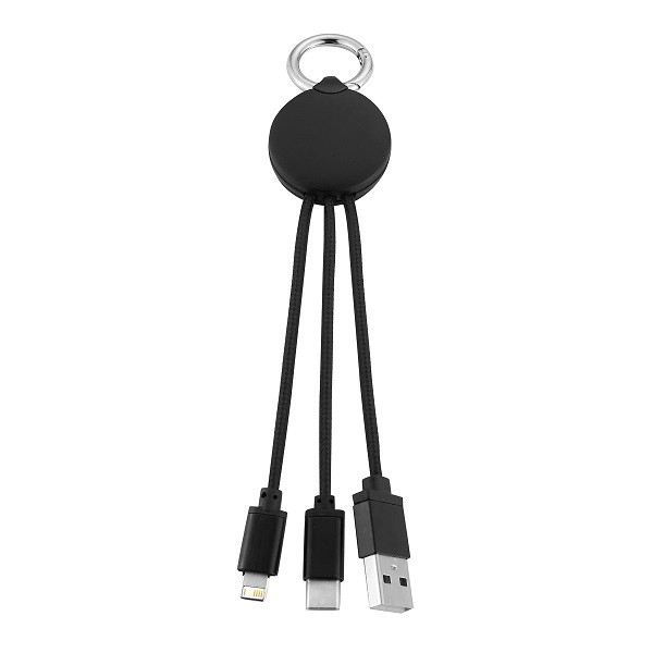 Multi-use 3-in1 USB cable with three plugs, round hub and metal... from ASI 57800 Gordon Sinclair / Gordon Sinclair®