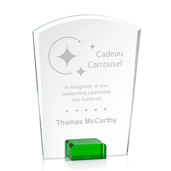 Unique curved top award with starfire optical crystal base.... from ASI 84592 St Regis Group / St Regis