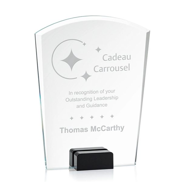 Unique curved top award with starfire optical crystal base.... from ASI 84592 St Regis Group / St Regis