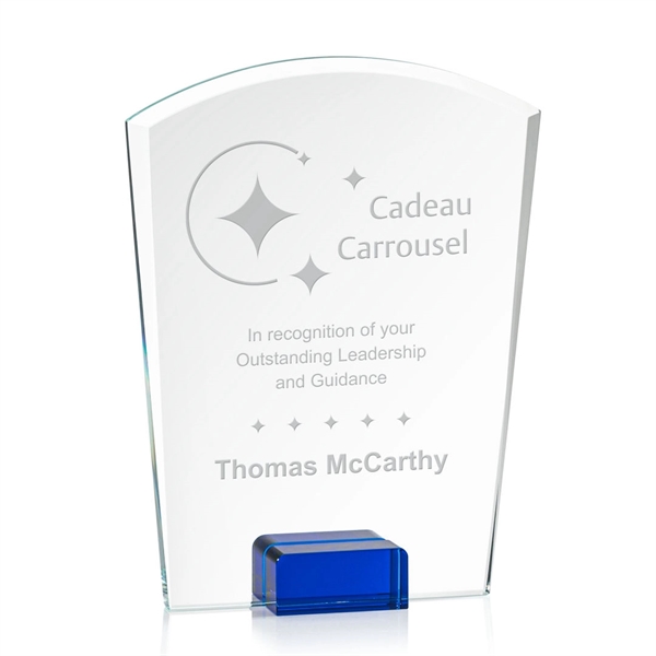 Unique curved top award with starfire optical crystal base.... from ASI 84592 St Regis Group / St Regis