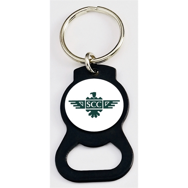 Black or Silver bottle opener key tag with 1" diameter digital... from ASI 69240 MasterCast LTD / MasterCast