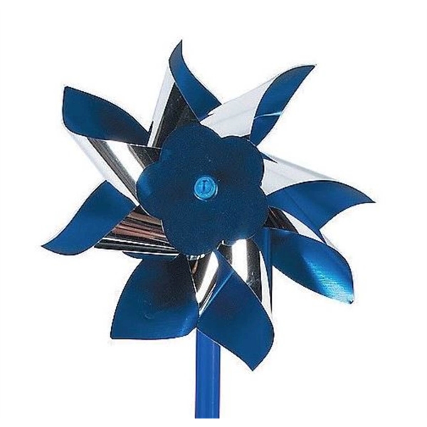 Pinwheel toy, Blue AND Silver includes Assembly and Logo... from ASI 57713 Glow Promotions / Glow Promotions