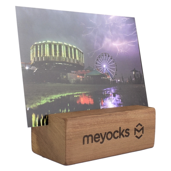 Cedar wood block display for Calendar cards, diplay cards or business... from ASI 72657 Active Life Promo / Ingrain Promo