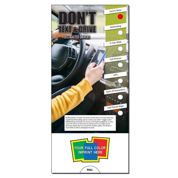 Don't text and drive slide chart and information guide.... from ASI 45815 Coloring Book Solutions / Coloring Book Solutions™ LivRite