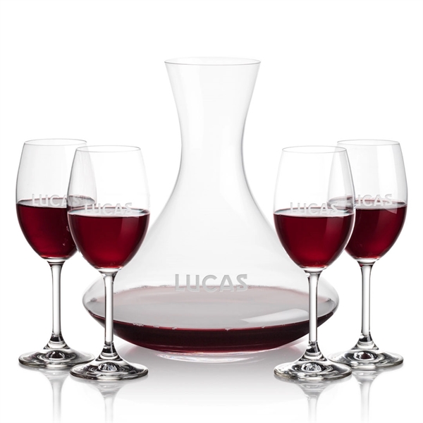 Lead free crystal 48oz. carafe with 2 or 4 wine glasses.... from ASI 84592 St Regis Group