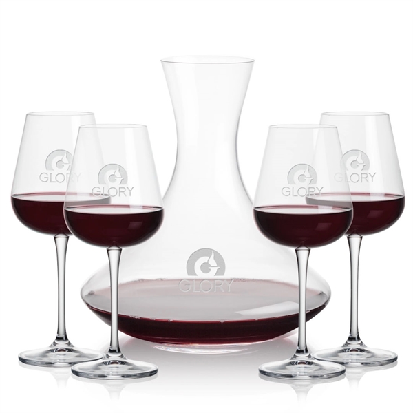 Lead free crystal 48oz. carafe with 2 or 4 wine glasses.... from ASI 84592 St Regis Group