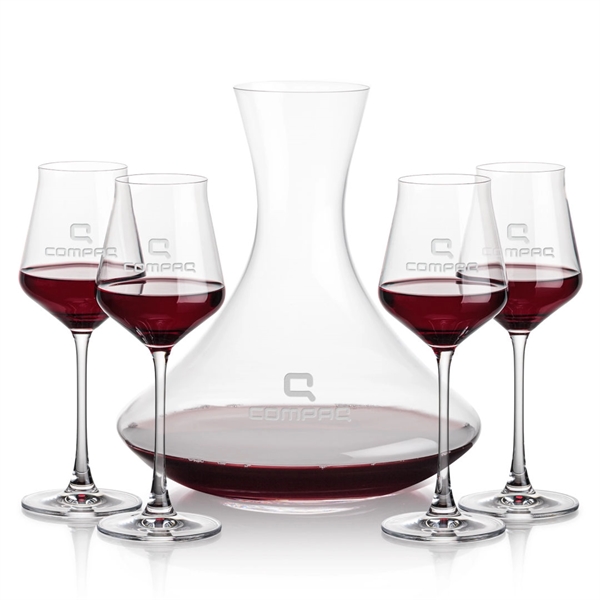 Lead free crystal 48oz. carafe with 2 or 4 wine glasses.... from ASI 84592 St Regis Group