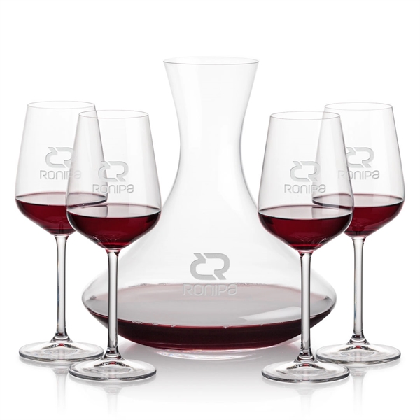 Lead free crystal 48oz. carafe with 2 or 4 wine glasses.... from ASI 84592 St Regis Group
