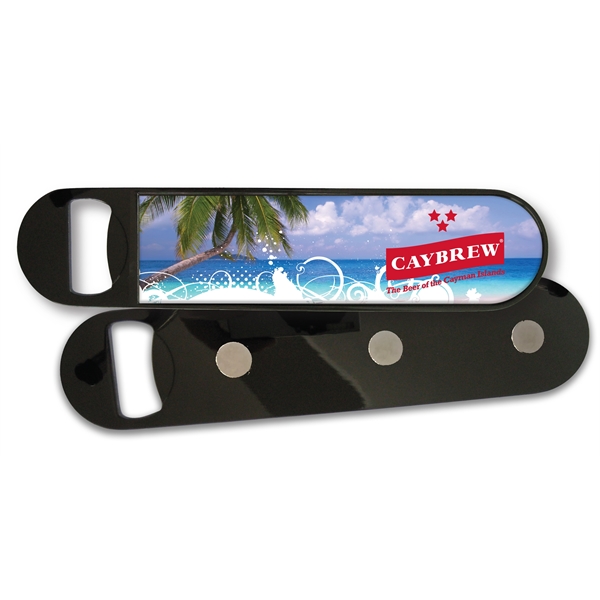 Barback bottle opener with magnet and with gel 3D effect on... from ASI 63073 Openers.Beer / Openers Plus Hobow Caps and Beverage Tools