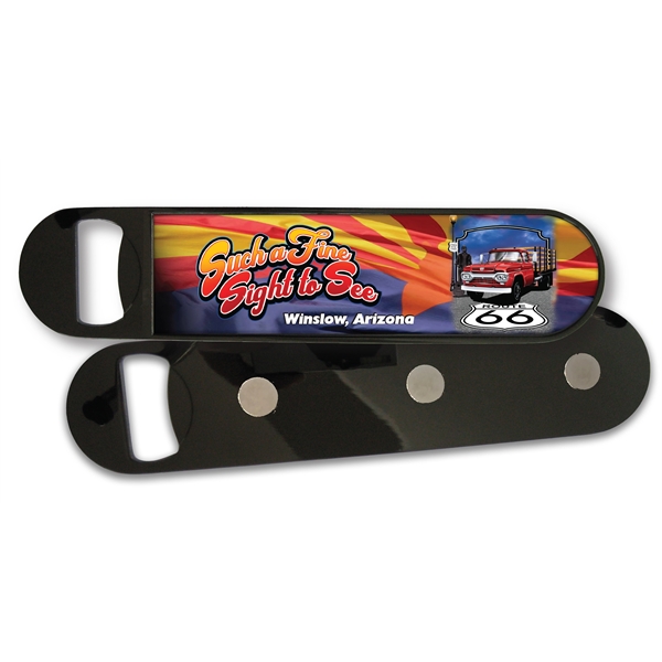 Barback bottle opener with magnet and with gel 3D effect on... from ASI 63073 Openers.Beer / Openers Plus Hobow Caps and Beverage Tools