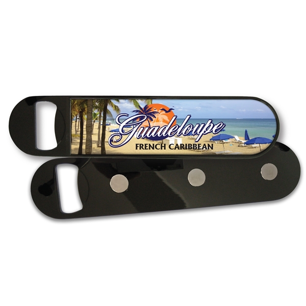Barback bottle opener with magnet and with gel 3D effect on... from ASI 63073 Openers.Beer / Openers Plus Hobow Caps and Beverage Tools