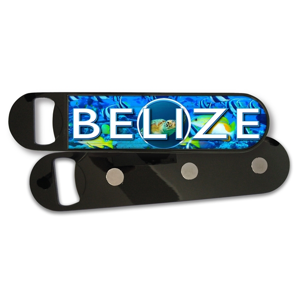 Barback bottle opener with magnet and with gel 3D effect on... from ASI 63073 Openers.Beer / Openers Plus Hobow Caps and Beverage Tools