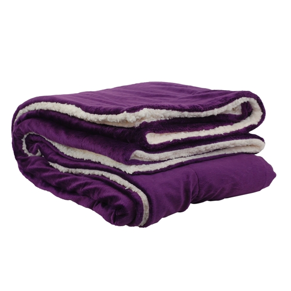 Luxurious ultra plush faux sherpa blanket on one side and micro... from ASI 40544 Binaco