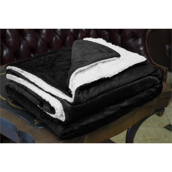 Luxurious ultra plush faux sherpa blanket on one side and micro... from ASI 40544 Binaco