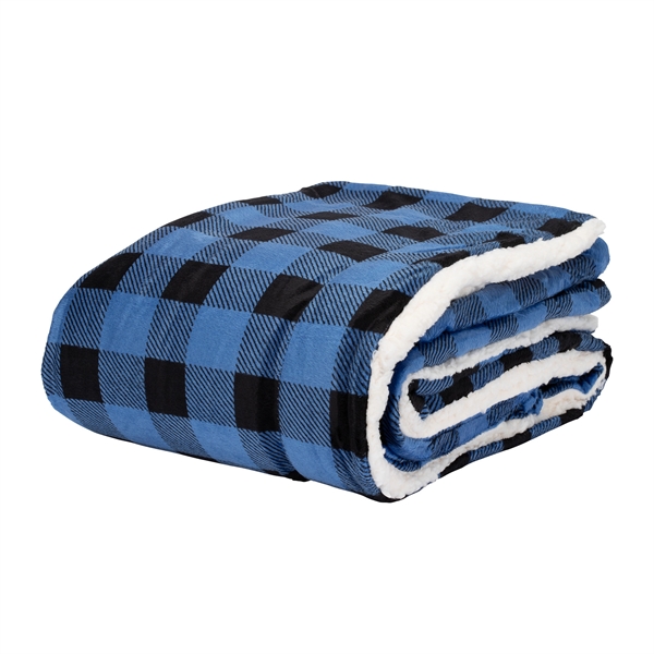 Luxurious ultra plush faux sherpa blanket on one side and micro... from ASI 40544 Binaco