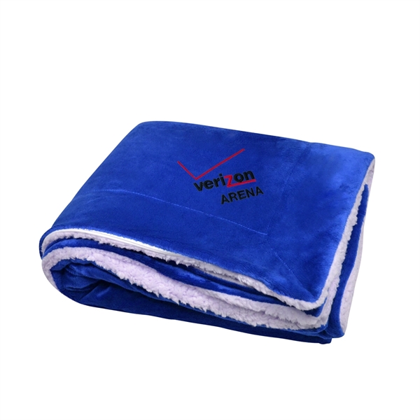 Luxurious ultra plush faux sherpa blanket on one side and micro... from ASI 40544 Binaco