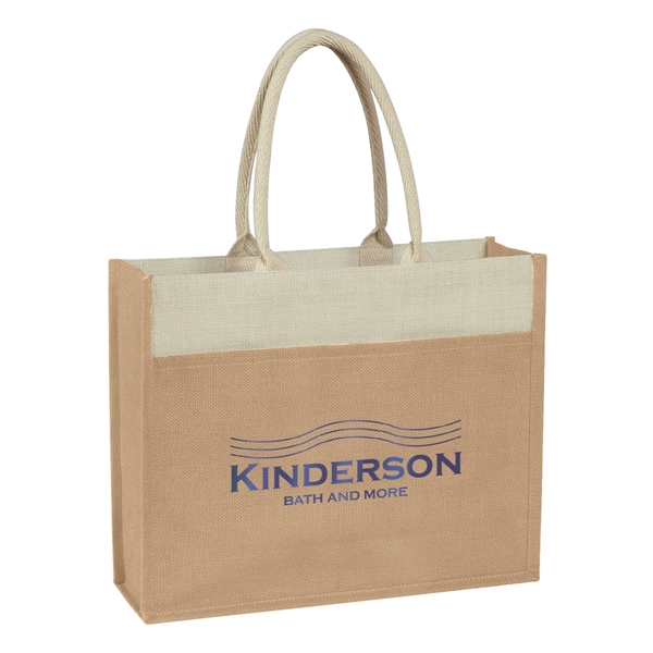 Jute Tote with Front Pocket.  Made from 100% Pure Natural... from ASI 61125 Hit Promotional Products / Hit®