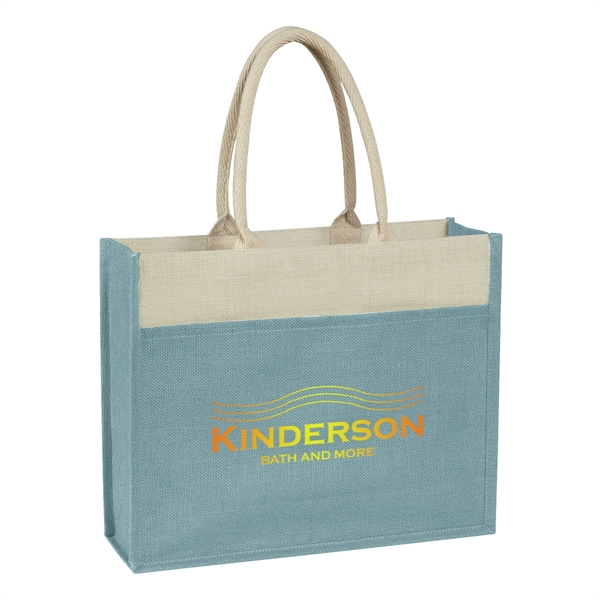 Jute Tote with Front Pocket.  Made from 100% Pure Natural... from ASI 61125 Hit Promotional Products / Hit®