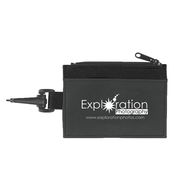 ID holder with zippered compartment and split ring.... from ASI 61125 Hit Promotional Products / Hit®